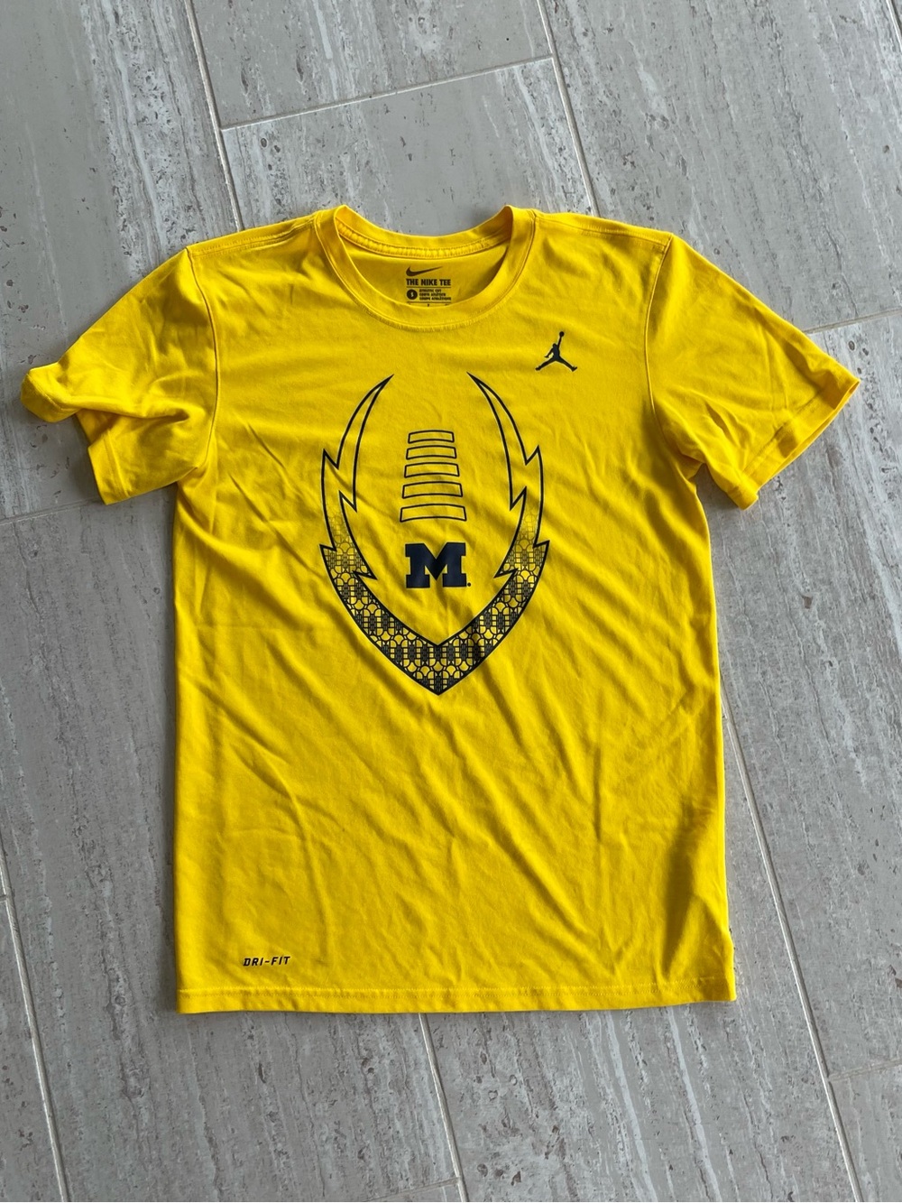 Nike Yellow Michigan Graphic Short Sleeve Tee